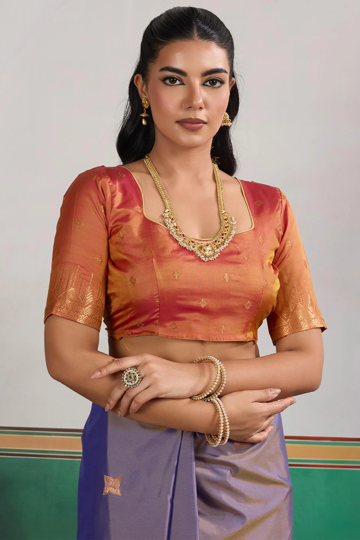 Adorning Blue Pure Zari Weaving Banarasi Silk Saree With Jubilant Blouse Piece - Image 4