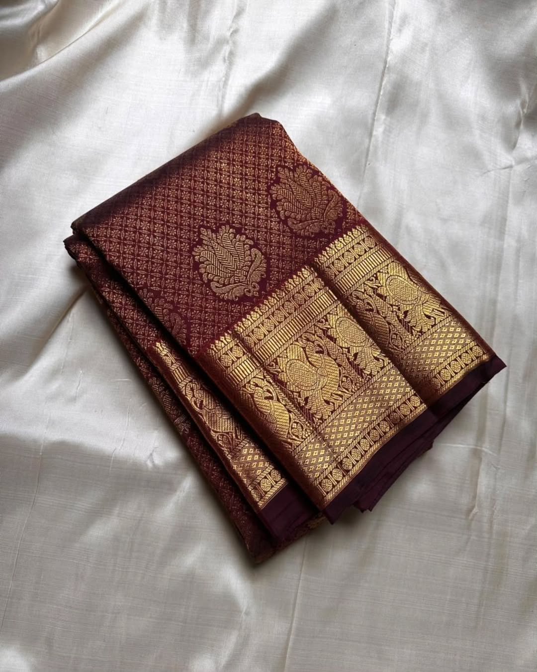 Assemblage Wine Soft Banarasi Silk Saree With Fairytale Blouse Piece - Image 5