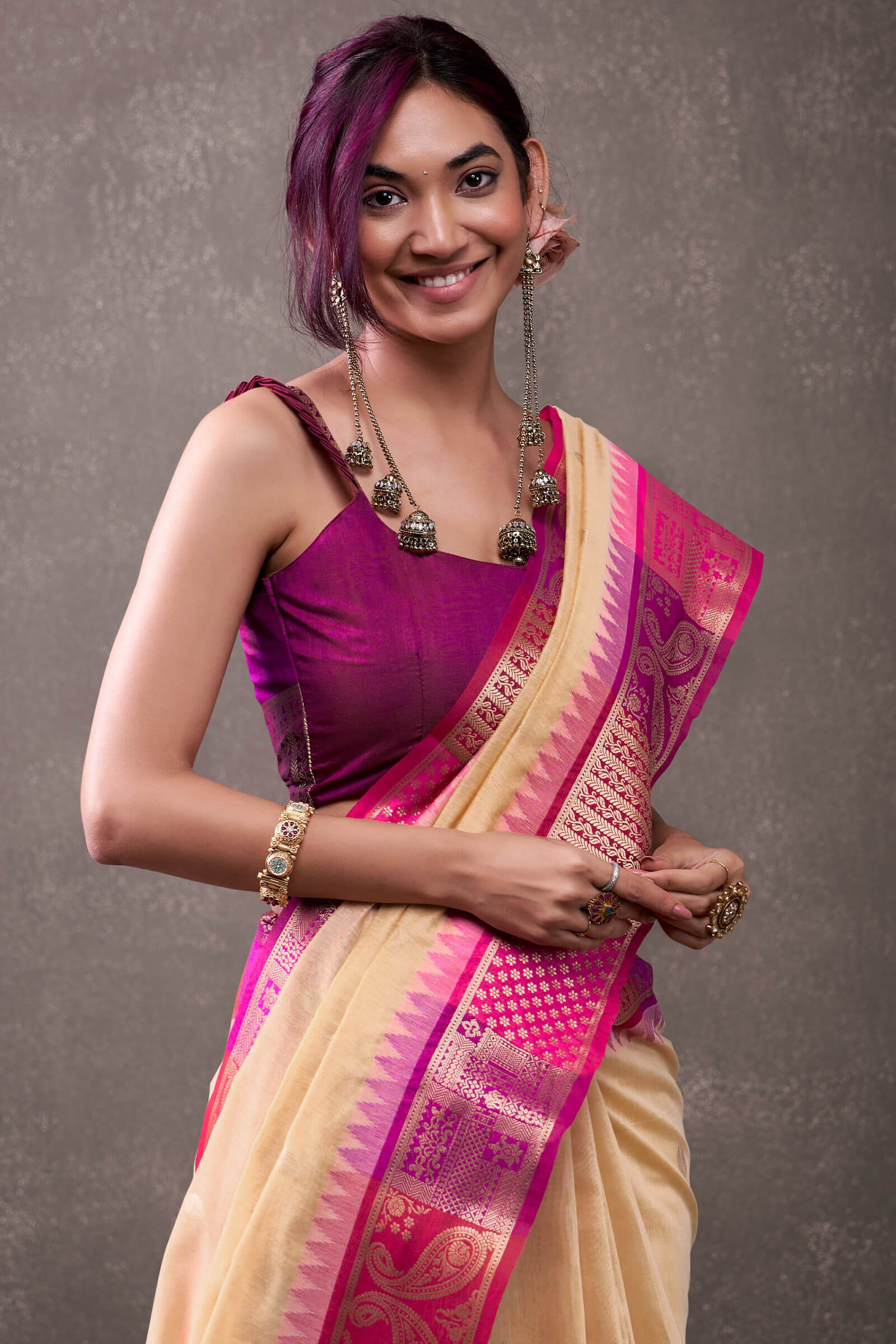 Desirable Yellow Cotton Silk Saree With Amiable Blouse Piece - Image 2