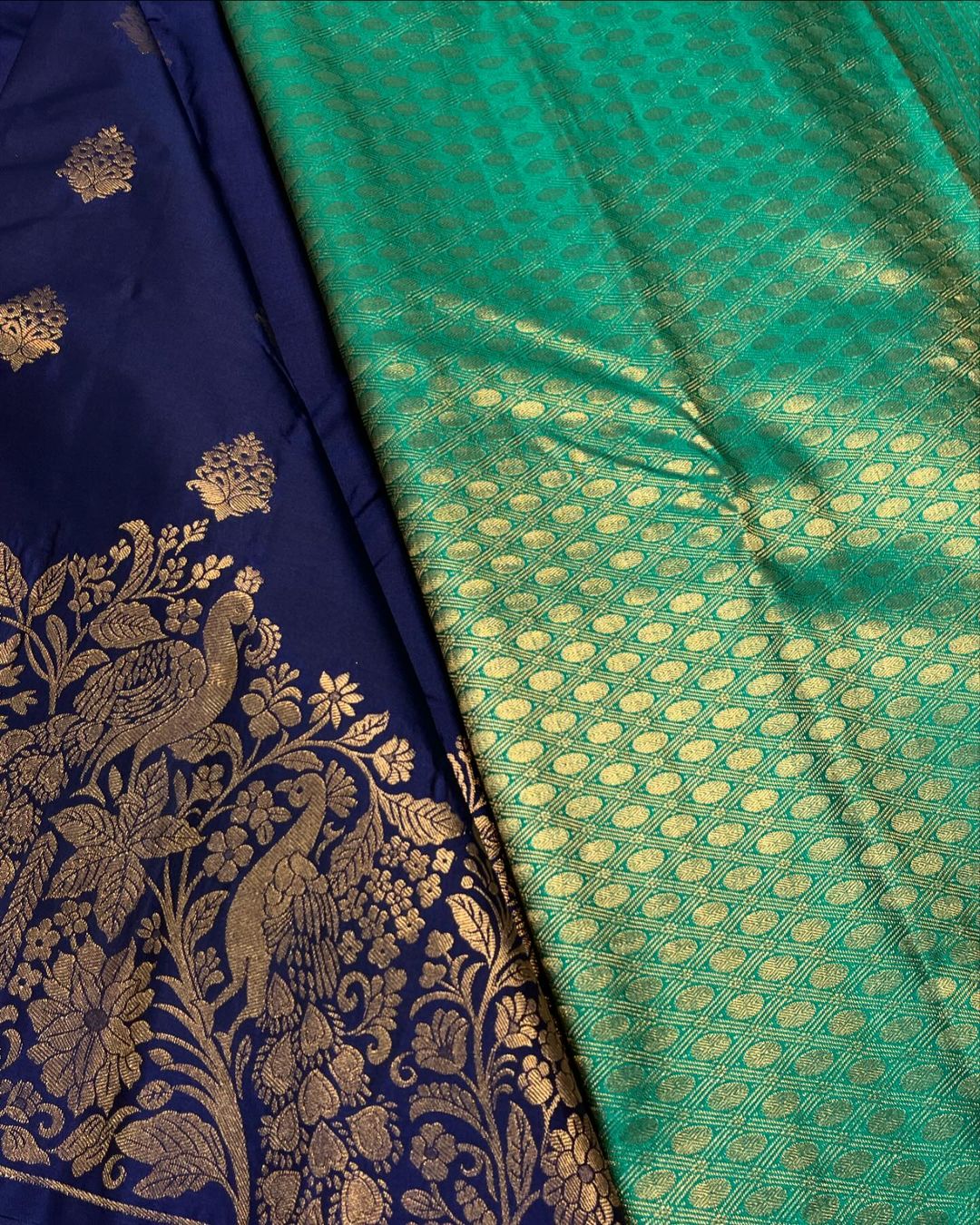Desiring Navy Blue Soft Banarasi Silk Saree With Invaluable Blouse Piece - Image 3