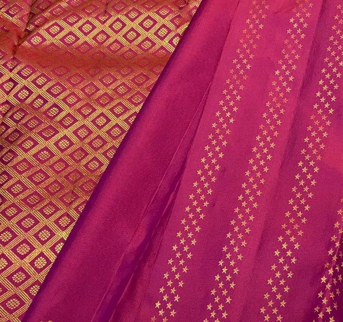 Desultory Dark Pink Soft Banarasi Silk Saree With Bewitching Blouse Piece - Image 4