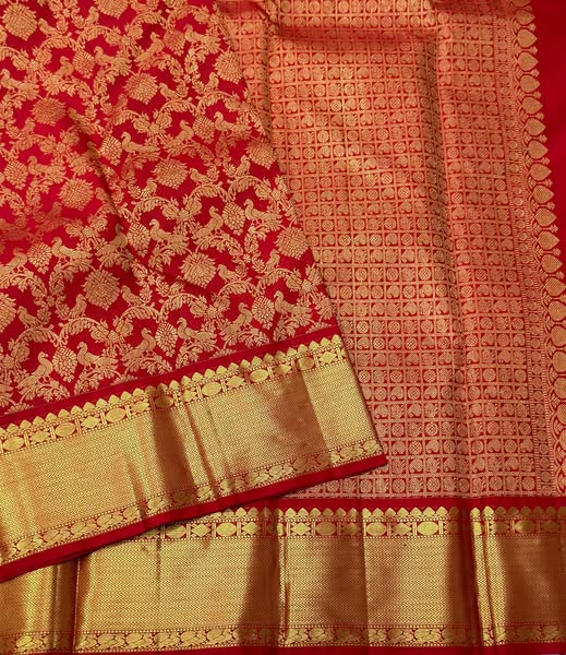 Divine Red Soft Banarasi Silk Saree With Trendy Blouse Piece - Image 3