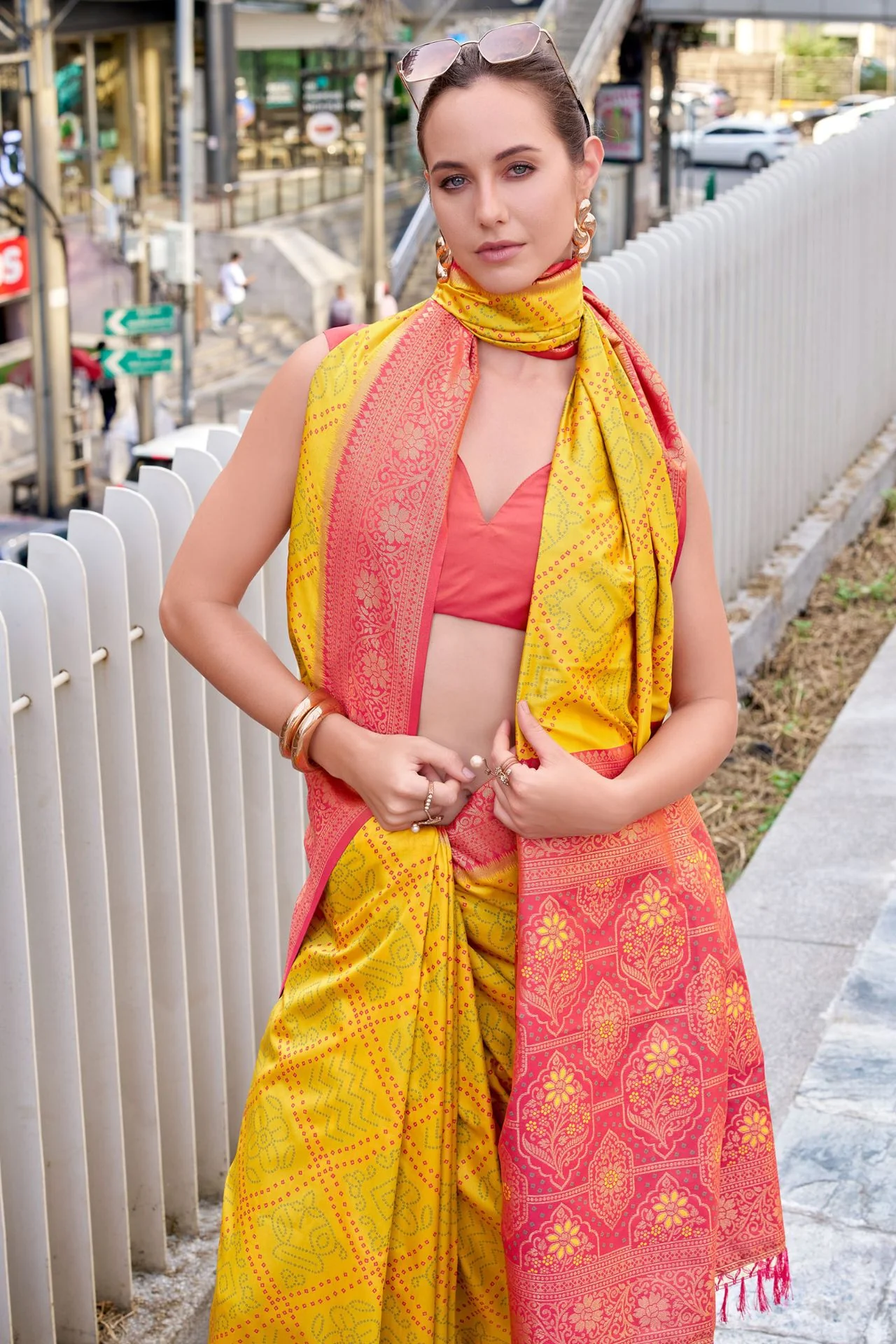 Eloquence Yellow Soft Banarasi Silk Saree With Sumptuous Blouse Piece - Image 3