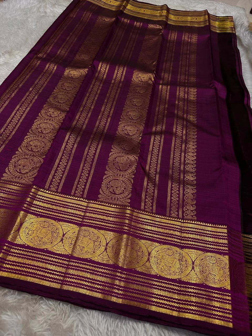 Lagniappe Wine Soft Banarasi Silk Saree With Murmurous Blouse Piece - Image 5