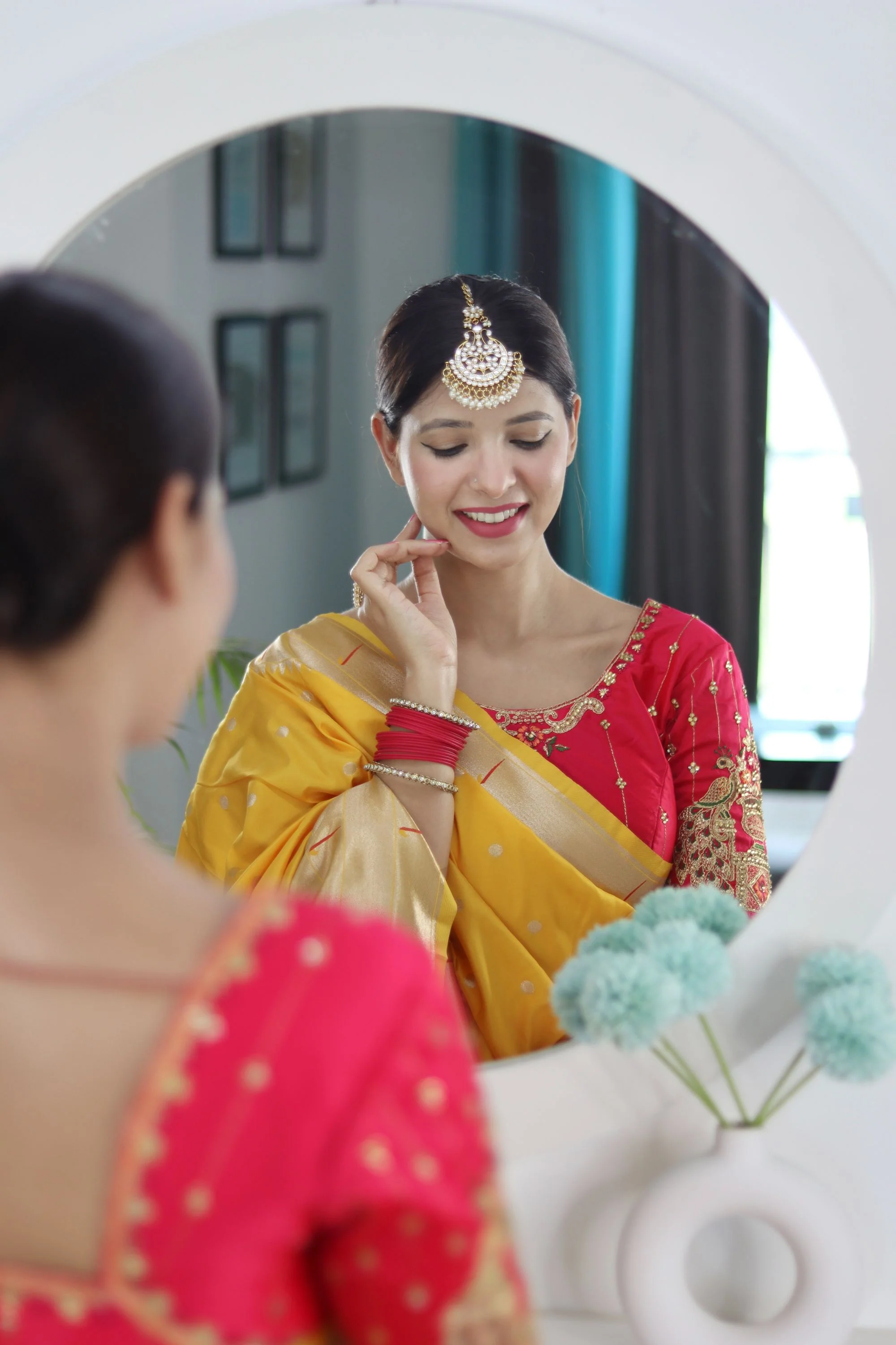 Lovely Yellow Paithani Silk Saree With Gorgeous Blouse Piece - Image 5
