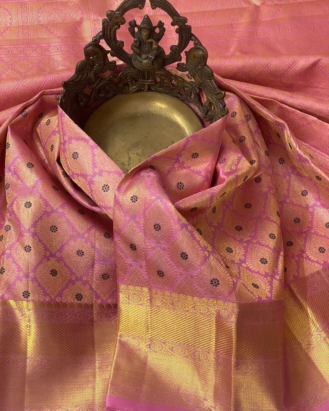 Palimpsest Pink Soft Silk Saree With Susurrous Blouse Piece - Image 2