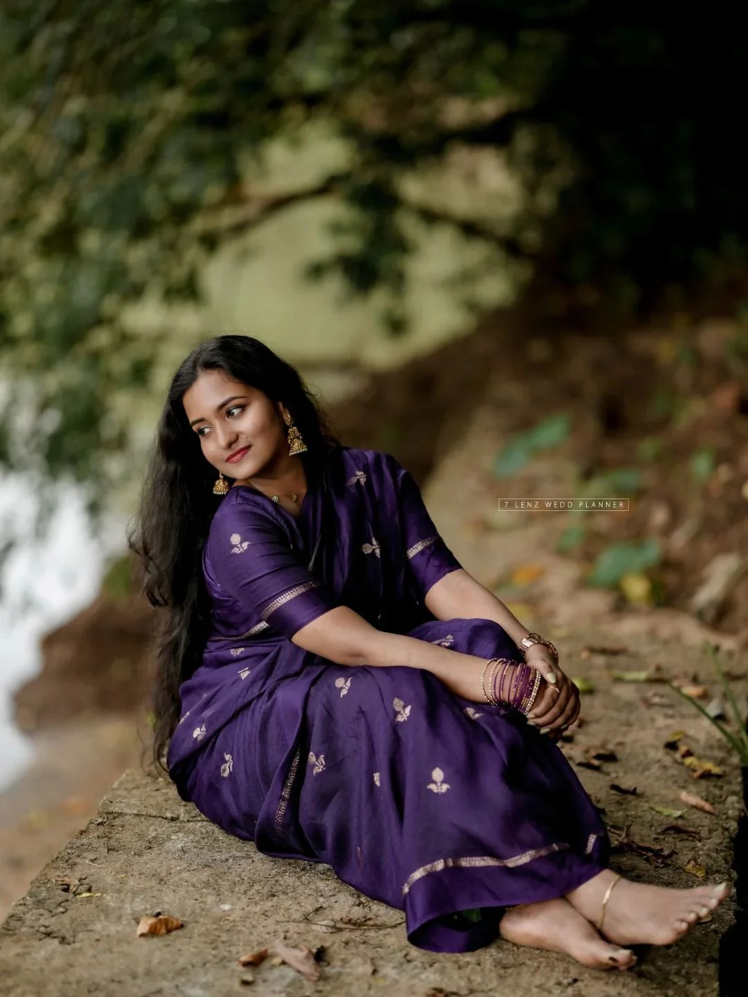 Phenomenal Purple Banarasi Khadi Silk Saree With Vivacious Blouse Piece - Image 2