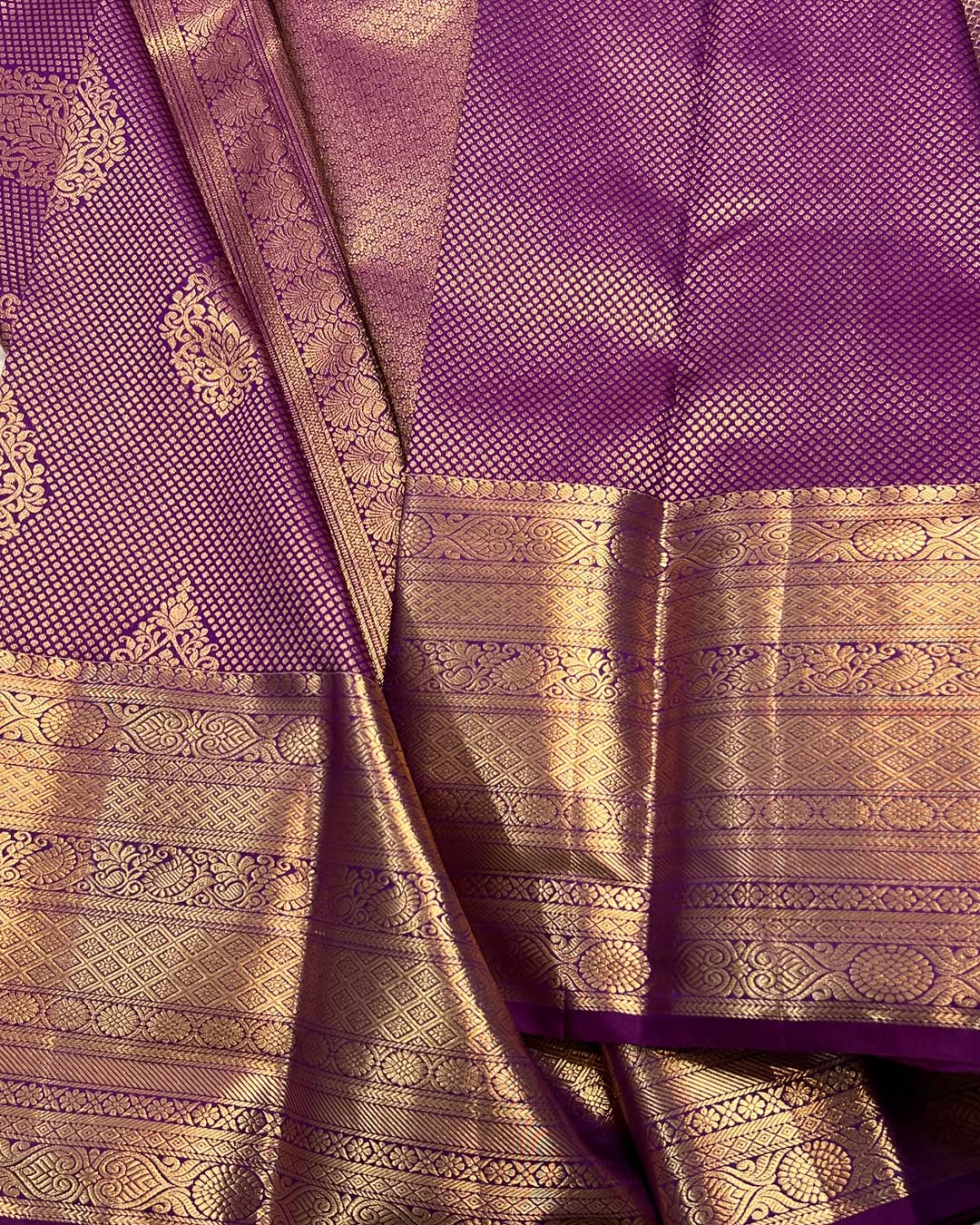 Precious Purple Soft Banarasi Silk Saree With Ebullience Blouse Piece - Image 3