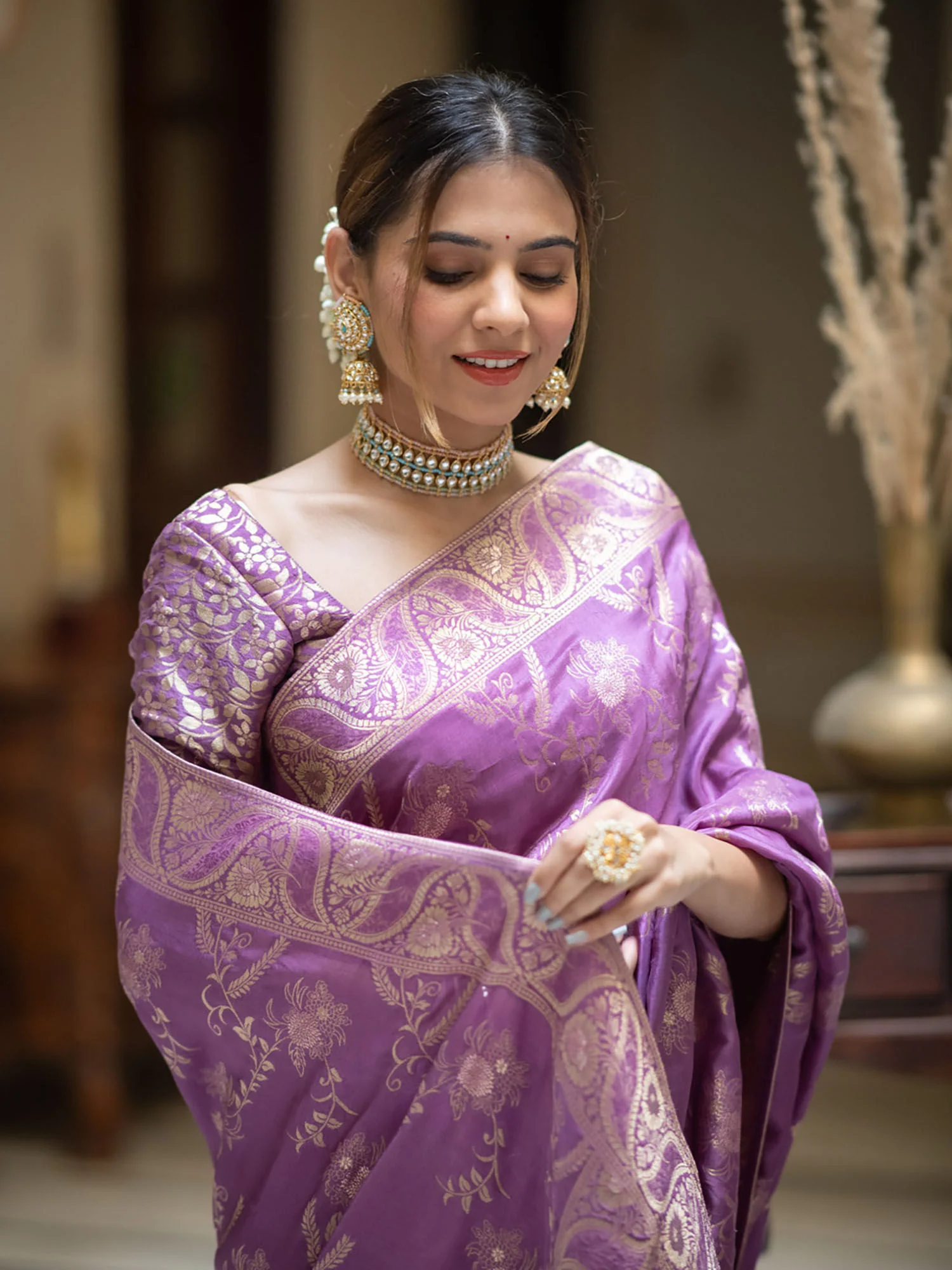 Propinquity Lavender Soft Silk Saree With Felicitous Blouse Piece - Image 2