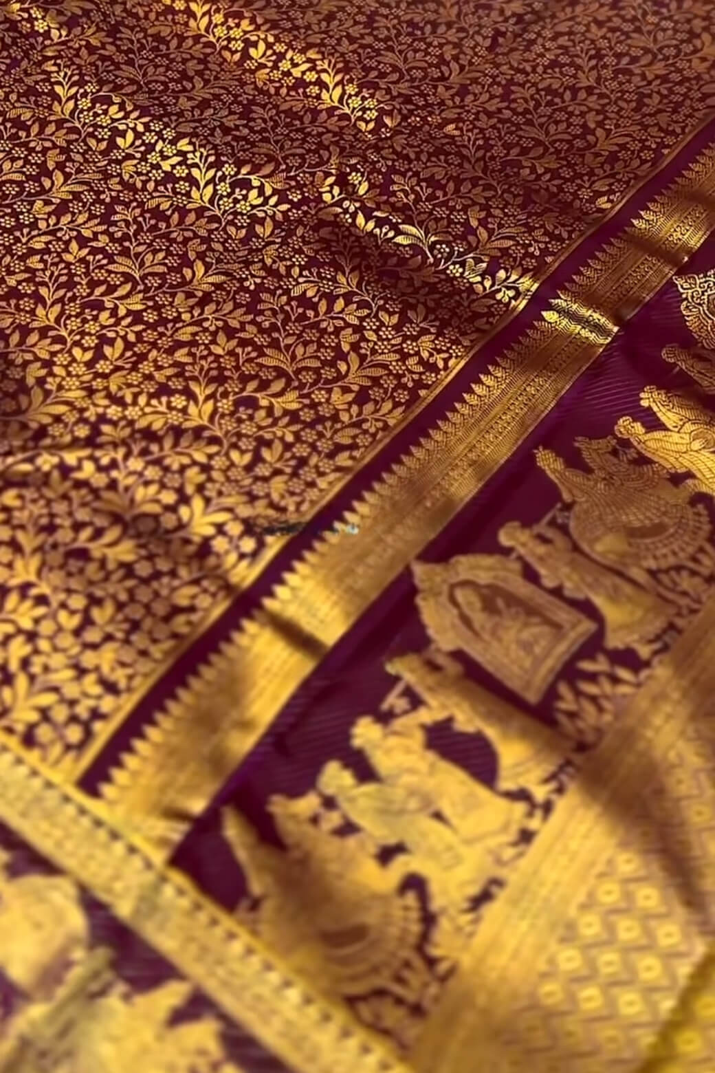 Radiant Wine Soft Banarasi Silk Saree With Delightful Blouse Piece - Image 6