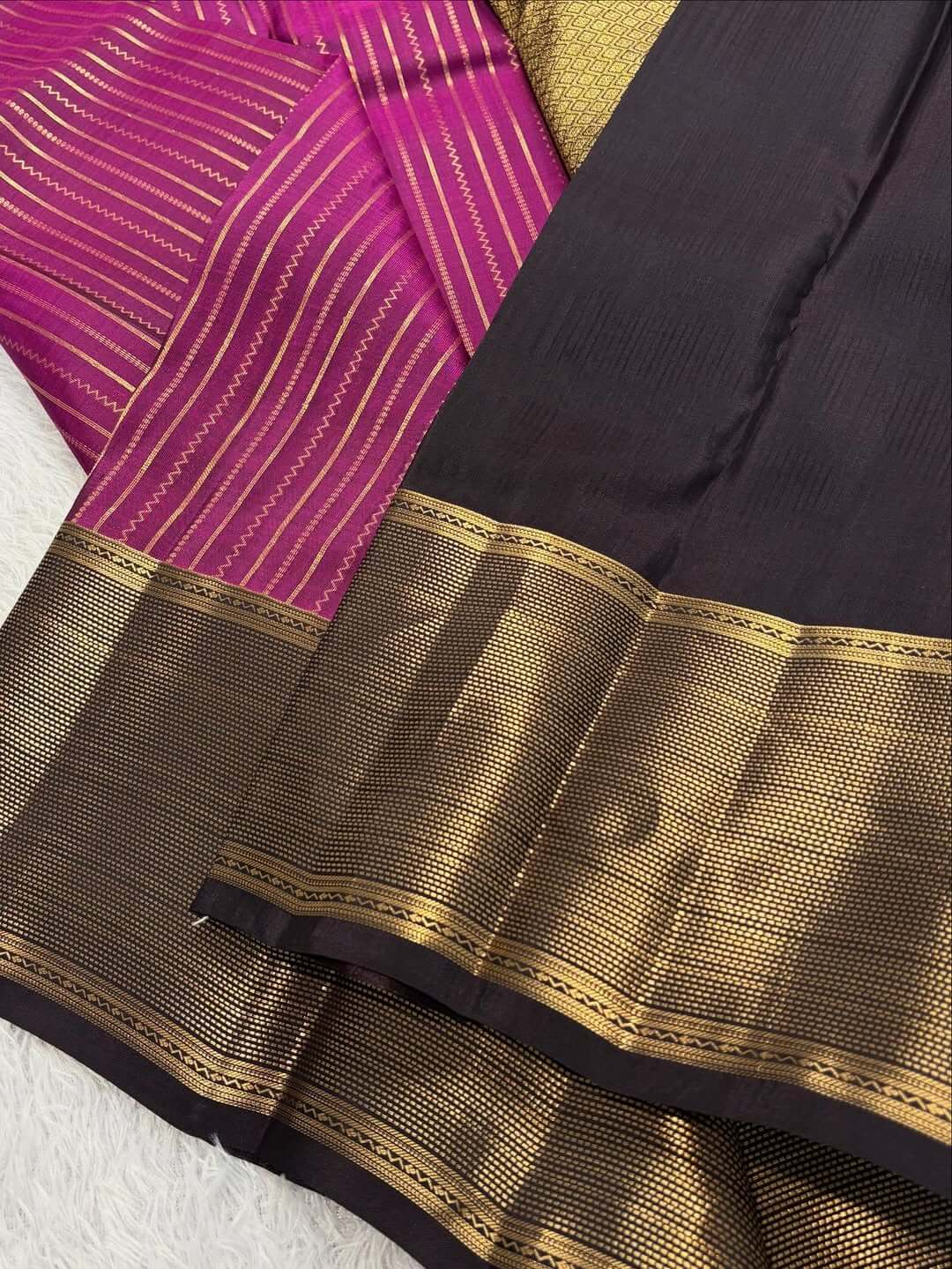 Ratatouille Dark Pink Soft Silk Saree With Glorious Blouse Piece - Image 3