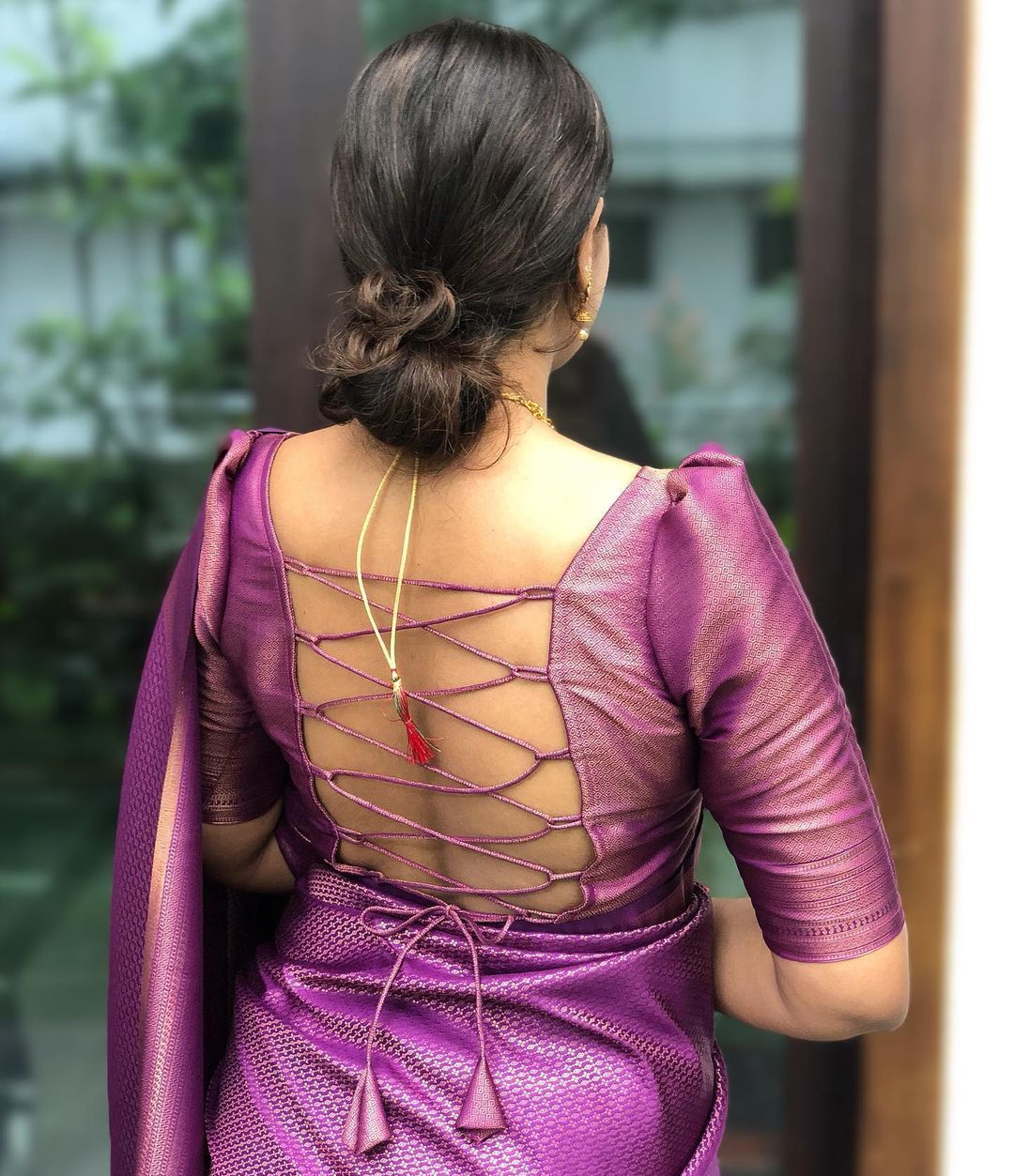 Ratatouille Purple Soft Silk Saree with Splendiferous Blouse Piece - Image 4