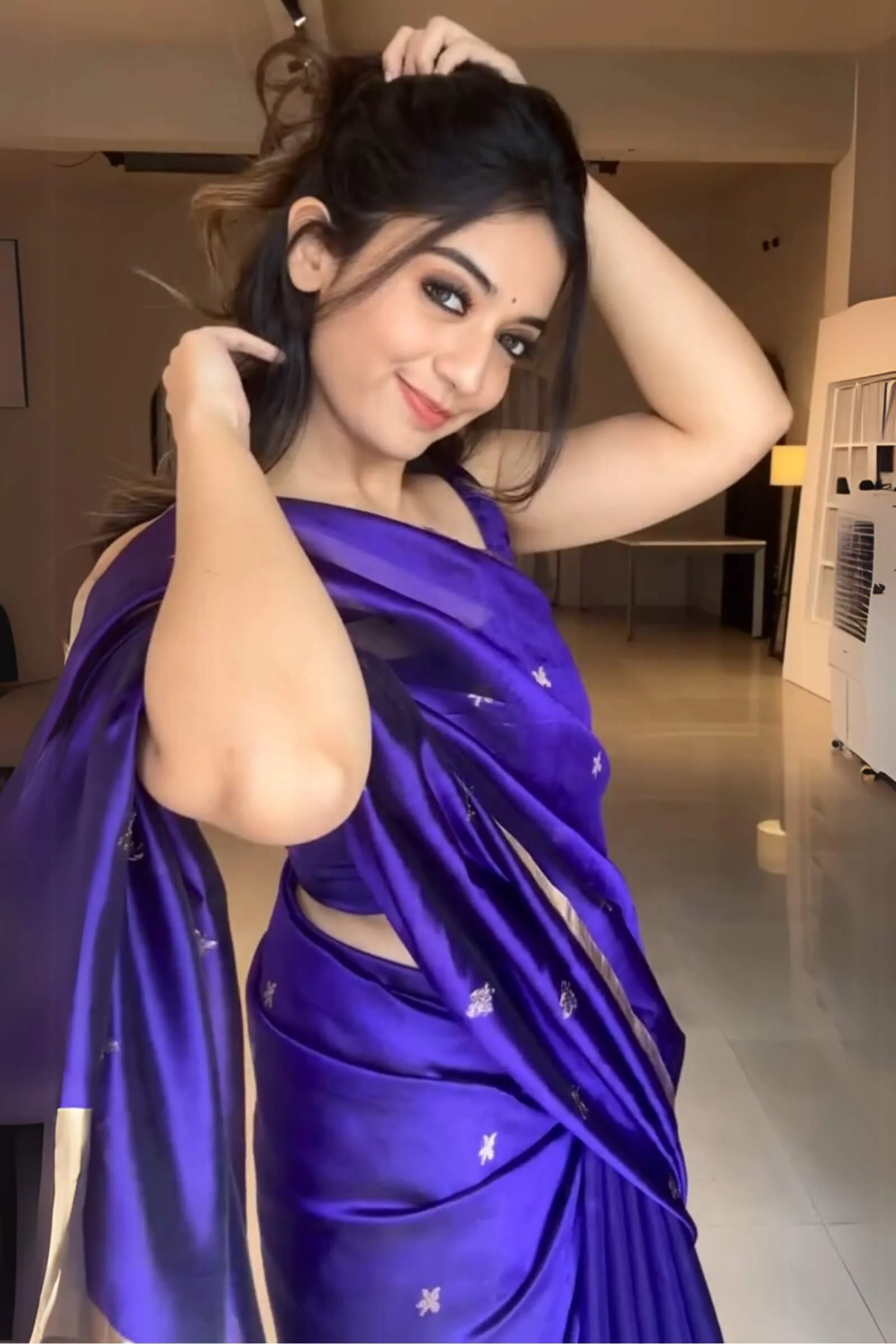 Ratatouille Royal Blue Soft Silk Saree With Wonderful Blouse Piece - Image 6