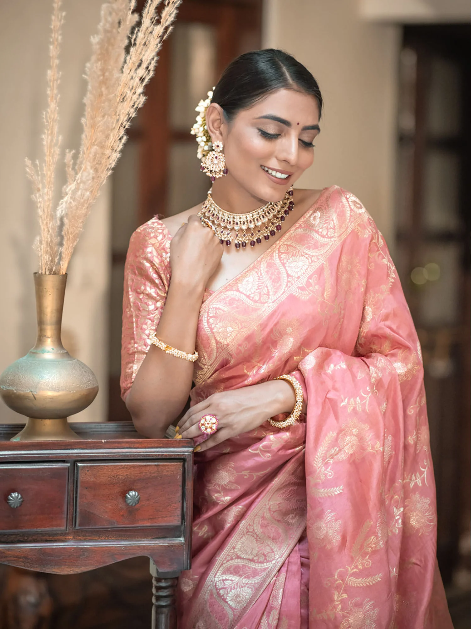 Redolent Peach Soft Silk Saree With Lagniappe Blouse Piece - Image 2