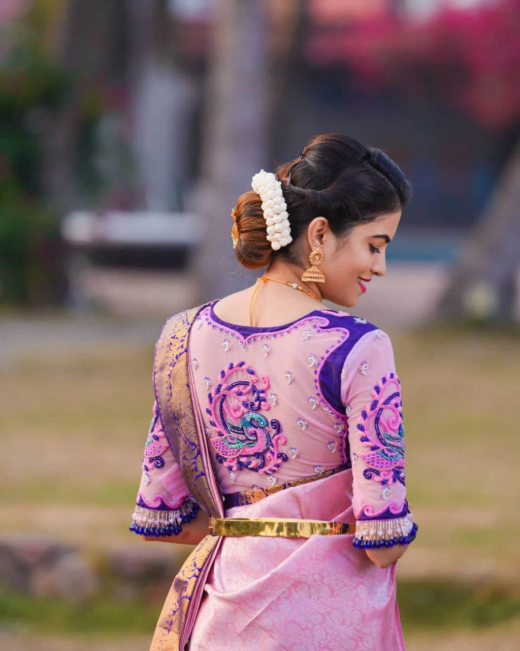 Scintilla Pink Soft Banarasi Silk Saree With Two Palimpsest Blouse Piece - Image 4