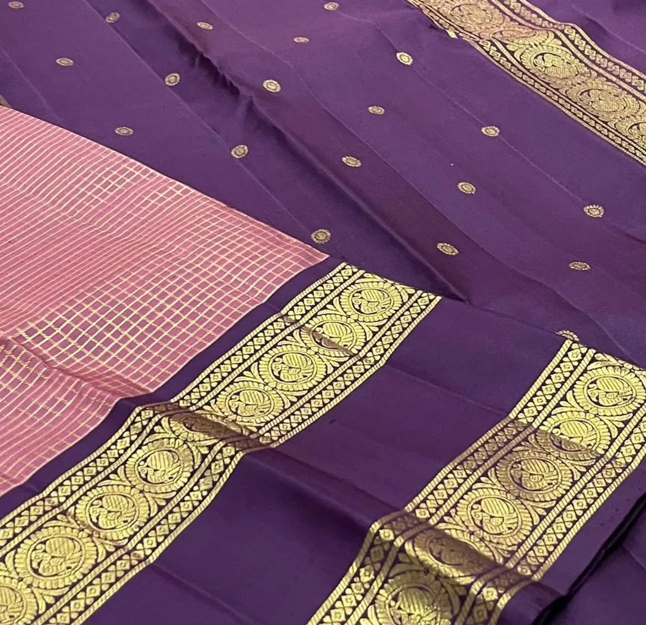 Scrumptious Peach Soft Silk Saree With Impressive Blouse Piece - Image 4