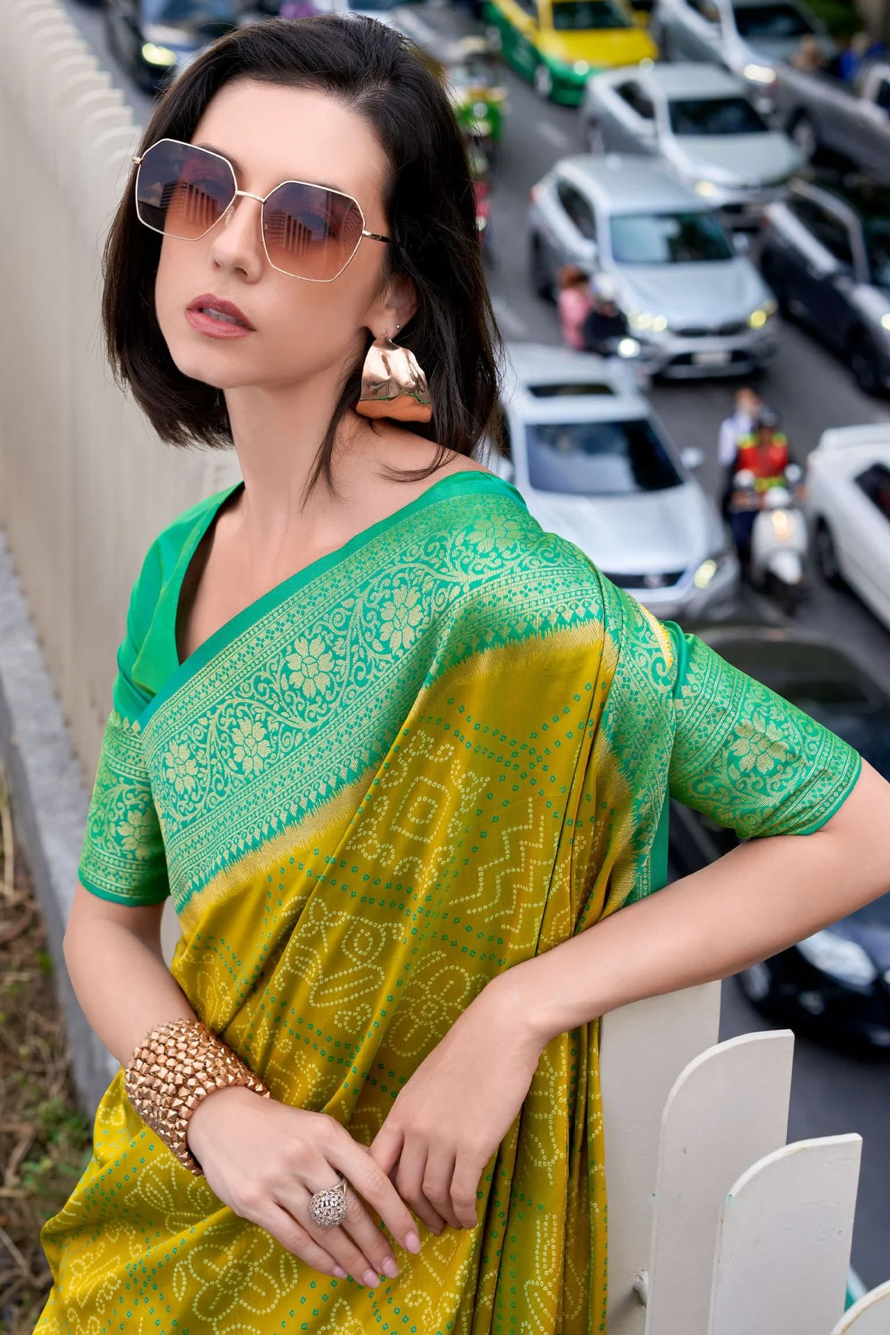 Tantalizing Mustard Soft Banarasi Silk Saree With Enticing Blouse Piece - Image 2