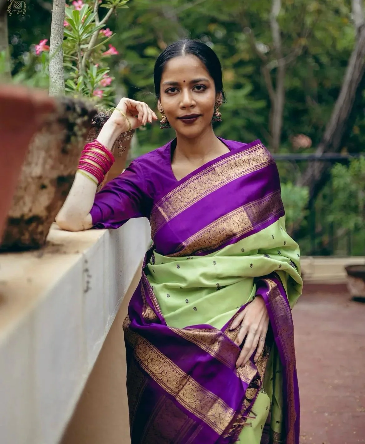 Tempting Pista Soft Silk Saree With Whimsical Blouse Piece - Image 2