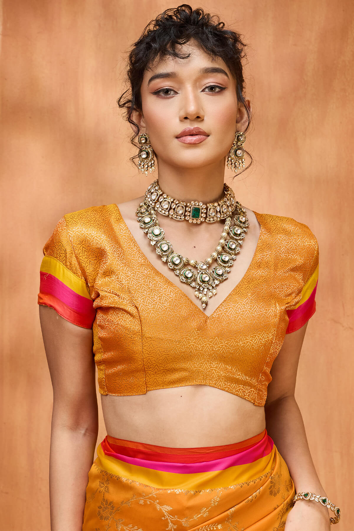 Verdant Mustard Pure Zari Weaving Banarasi Silk Saree With Evocative Blouse Piece - Image 2